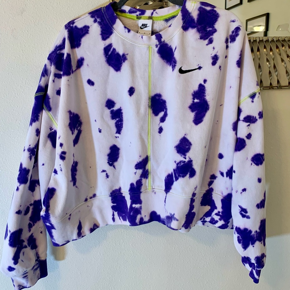 Tie Dye Nike Cropped Sweatshirt